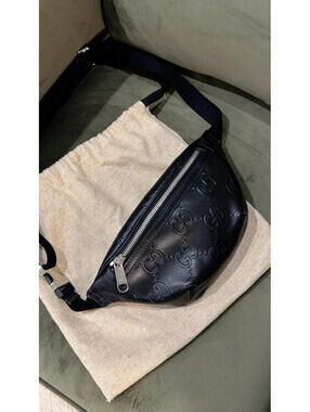 GUCCI -  GG Embossed Waist Bag, Black